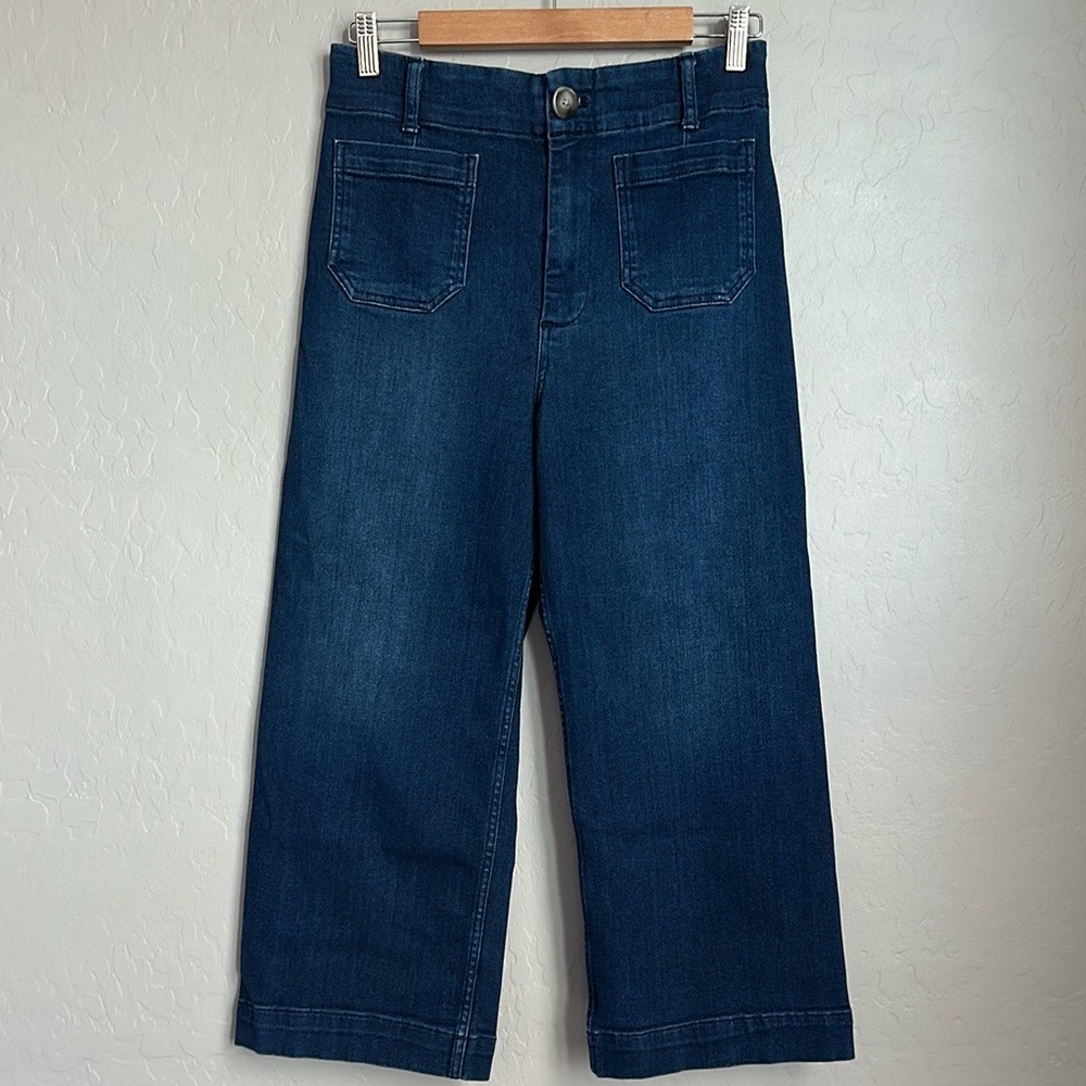 Anthropologie Pilcro The Skipper High-Rise Crop Wide-Leg Jeans